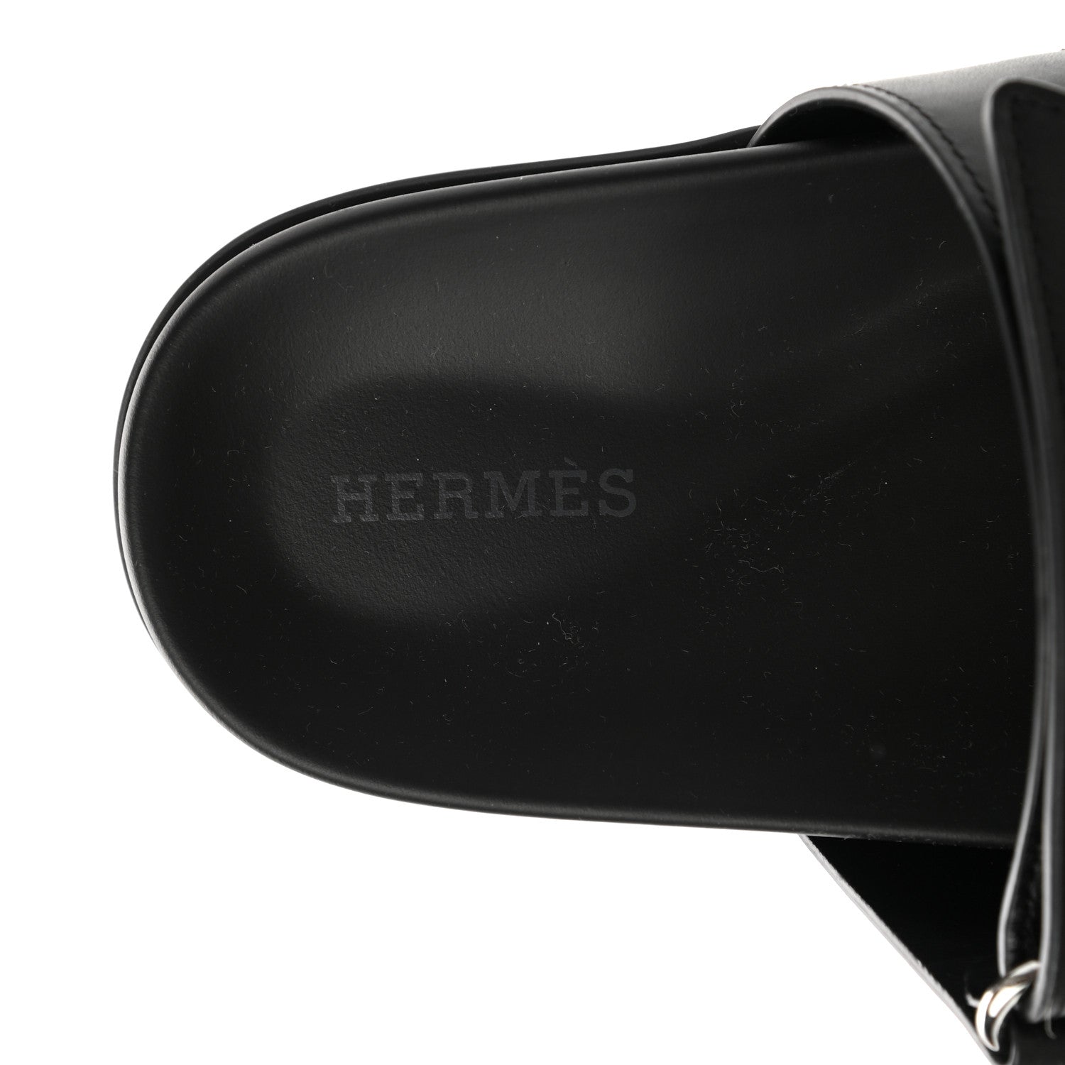 Hermes Calfskin Womens Chypre Sandals 36 Black 7 of 9