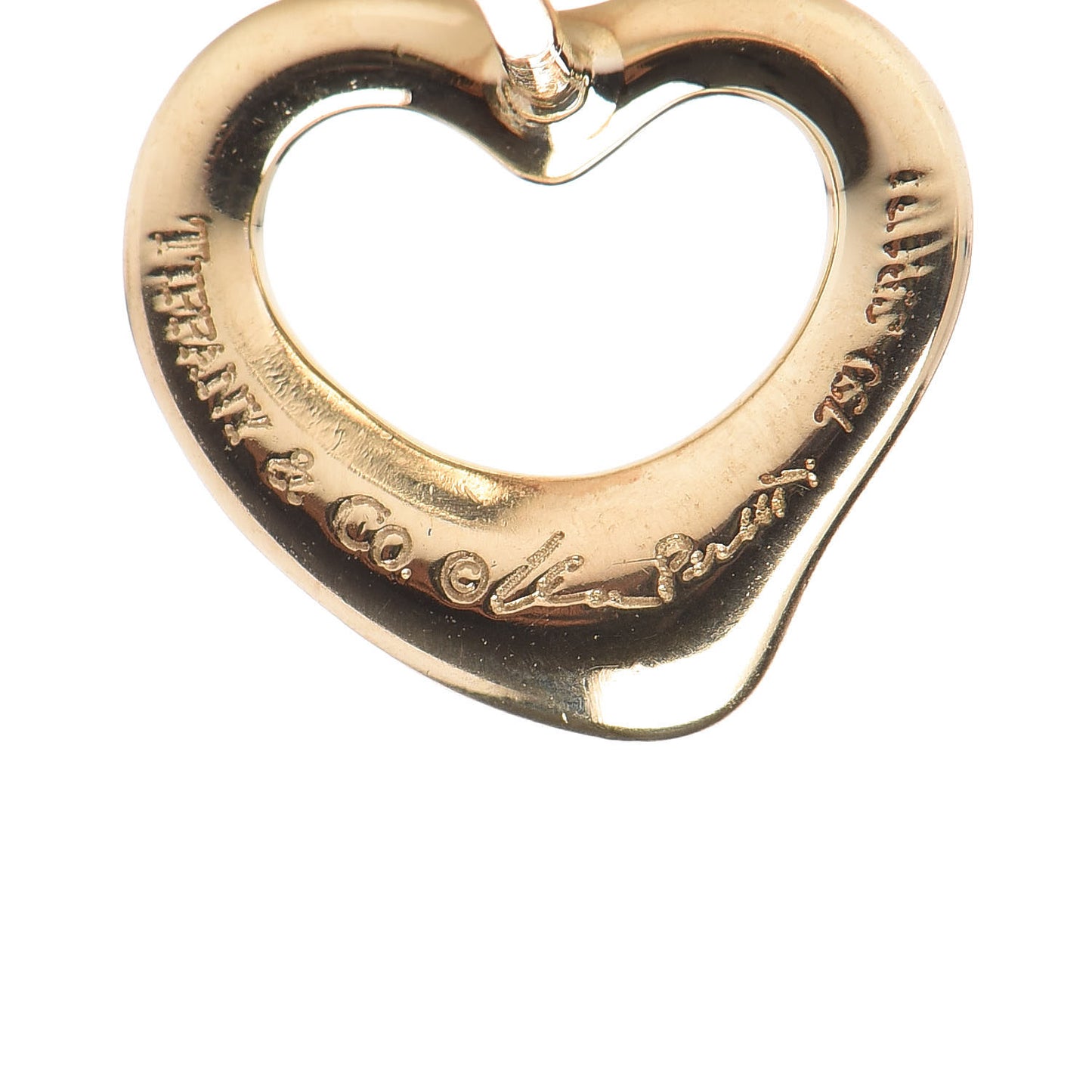 18K Yellow Gold 11mm Elsa Peretti Open Heart Earrings