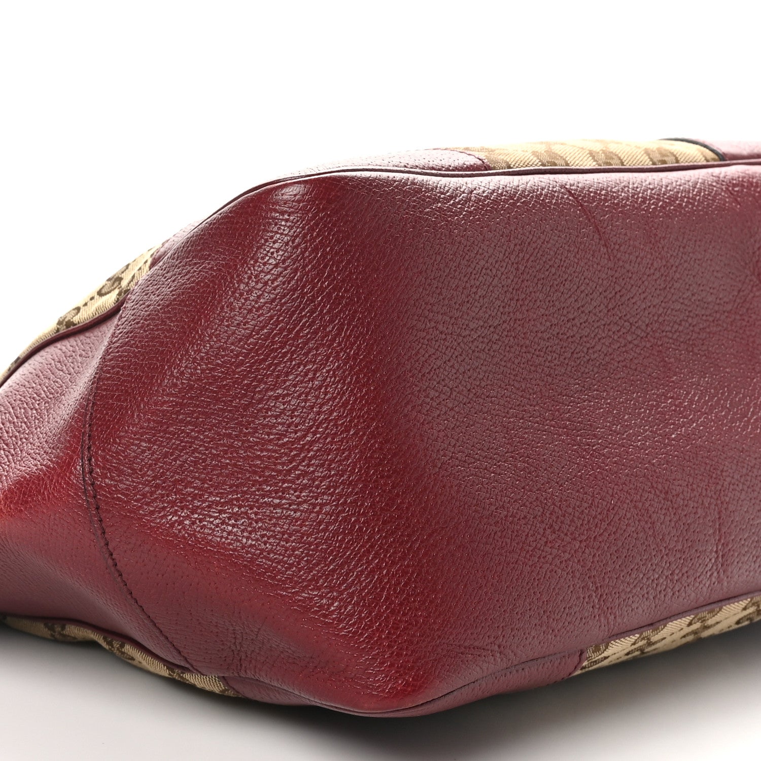 Gucci Monogram Textured Calfskin Medium Bree Zippered Tote Beige Ebony Peonia Flower 9 of 10