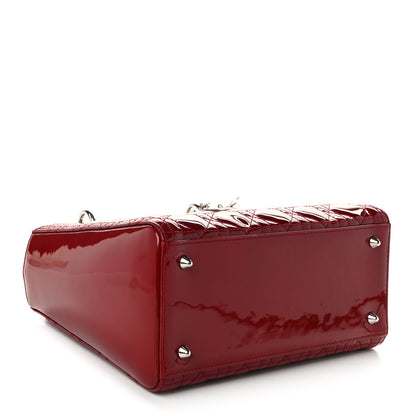 Christian Dior Patent Cannage Medium Lady Dior Red 4 of 10