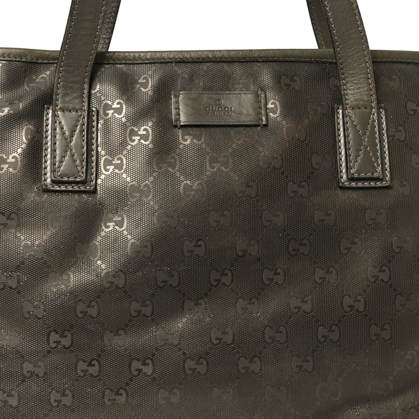 Imprime Monogram Medium Zippered Shopping Tote Pewter