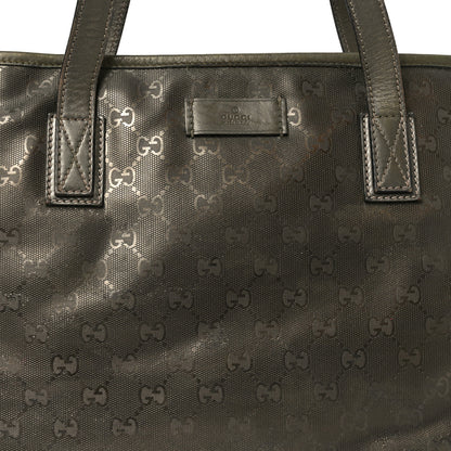 Gucci Imprime Monogram Medium Zippered Shopping Tote Pewter 8 of 10