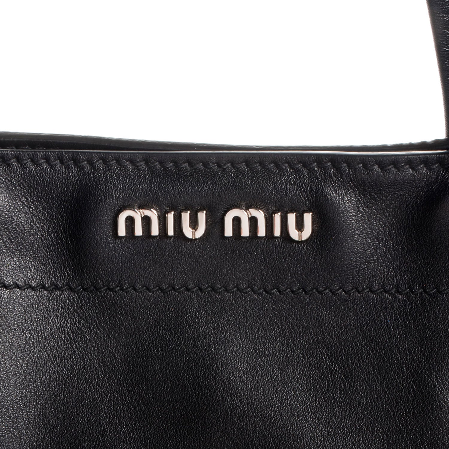 Miu Miu Vitello Soft Calf Shopping Tote Nero Black 11 of 11