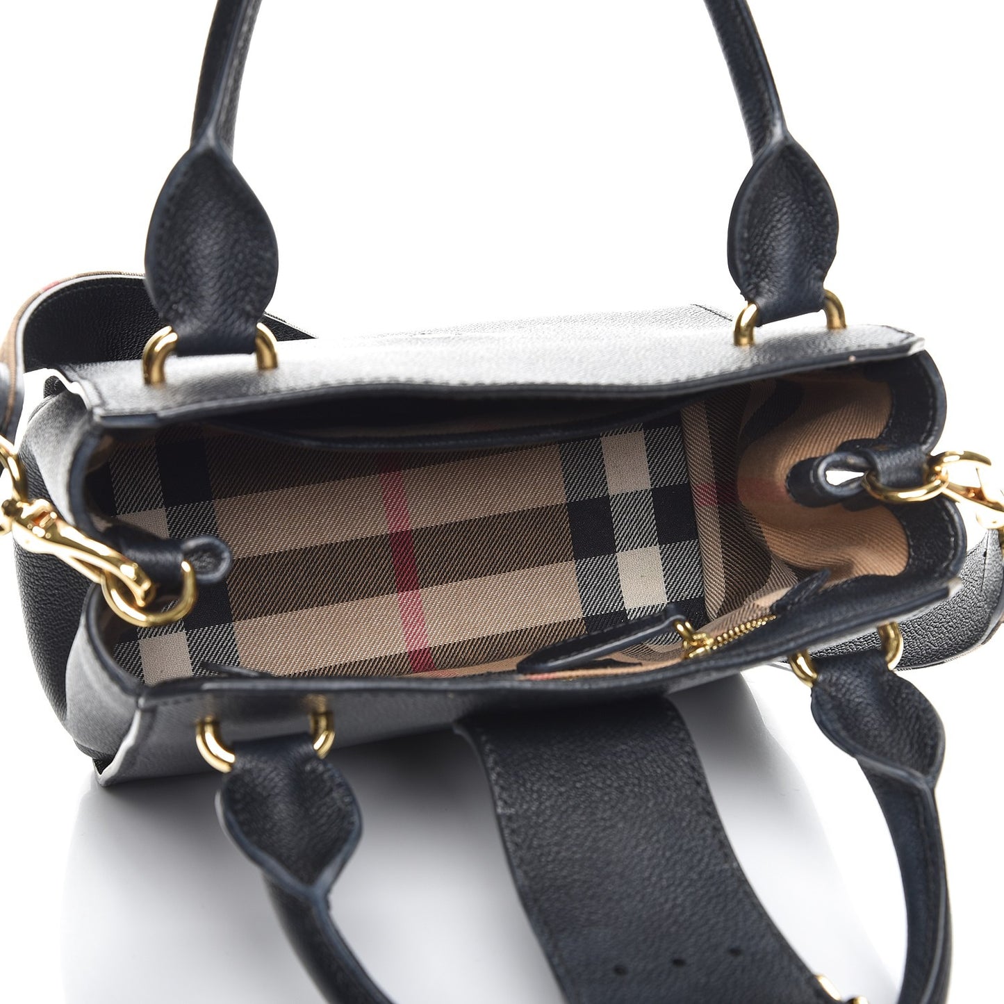 Soft Grain Calfskin Small Buckle Tote Black