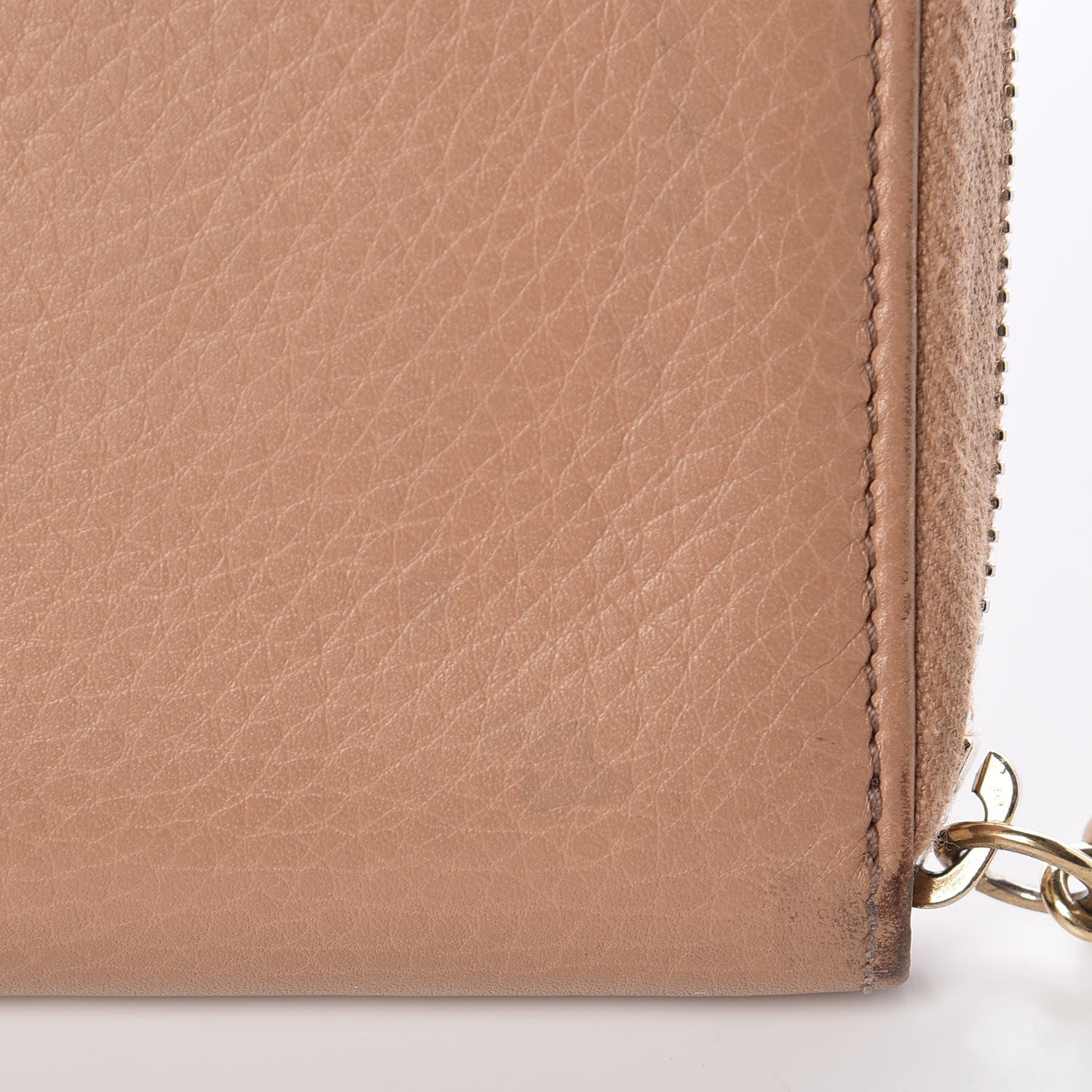 Gucci Calfskin Medium Soho Zip Around Wallet Camelia 17 of 20