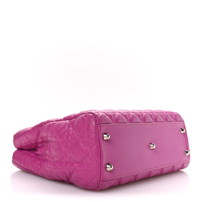 Christian Dior Lambskin Cannage Small Dior Soft Shopping Tote Rose Sorbet 4 of 10