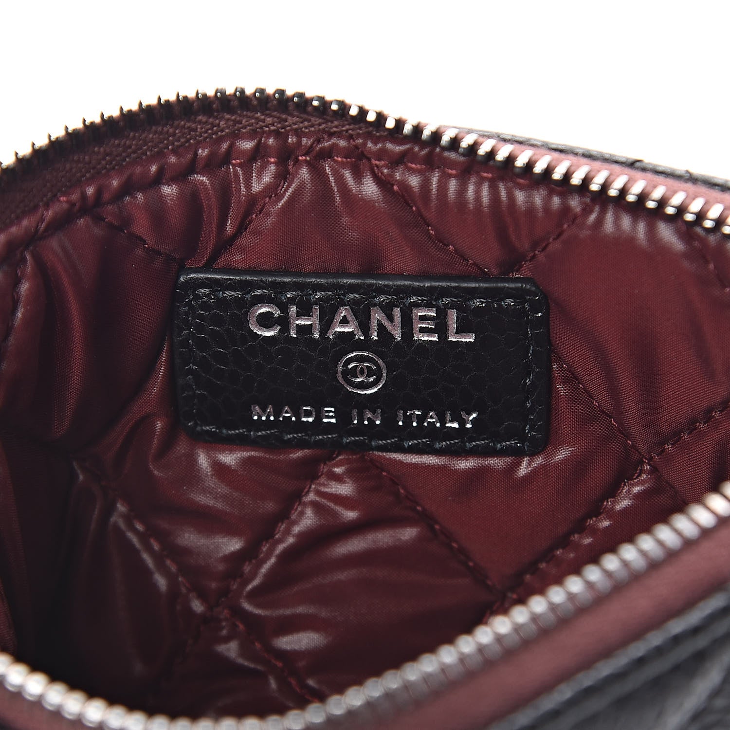 Chanel Caviar Quilted Small Cosmetic Case Black 6 of 7