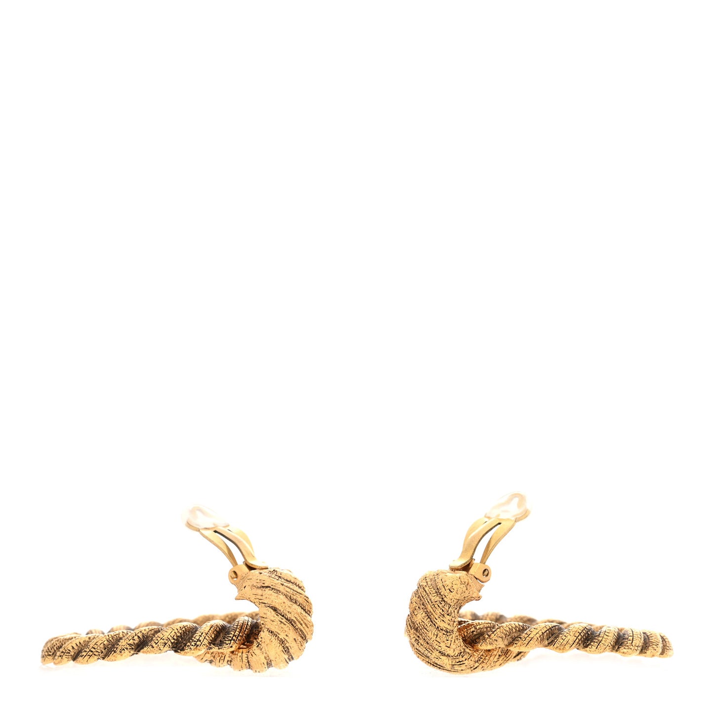 Twisted Hoop Clip On Earrings Gold