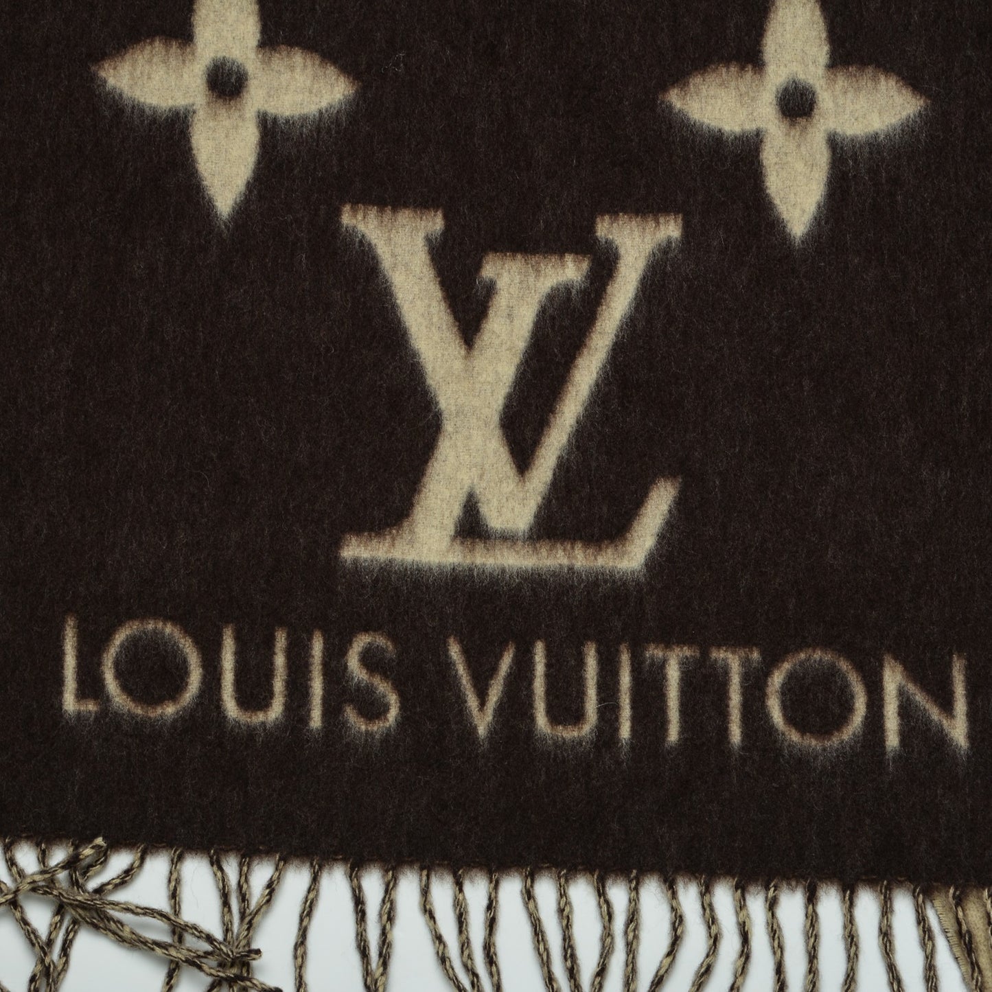 Cashmere Monogram Reykjavik Scarf Brown