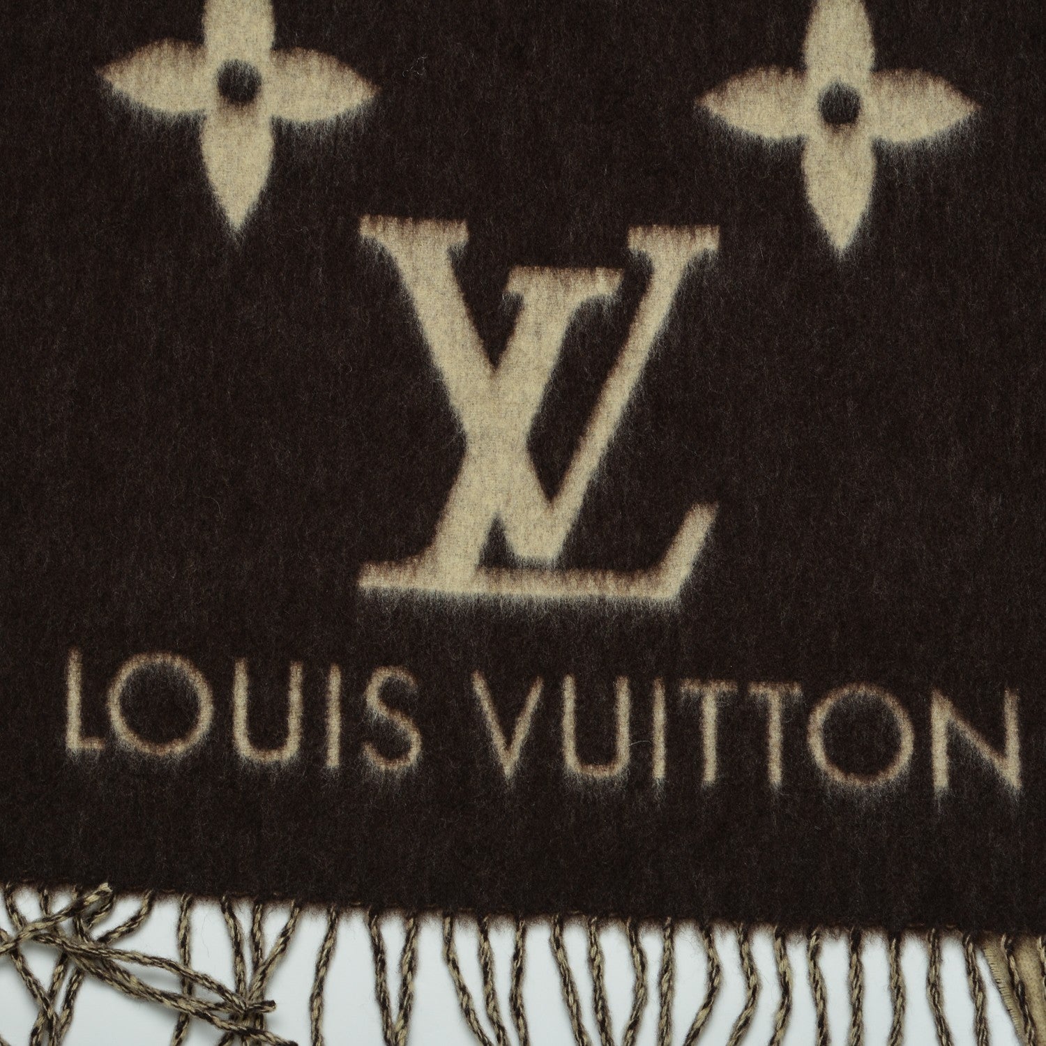 Louis Vuitton Cashmere Monogram Reykjavik Scarf Brown 3 of 6