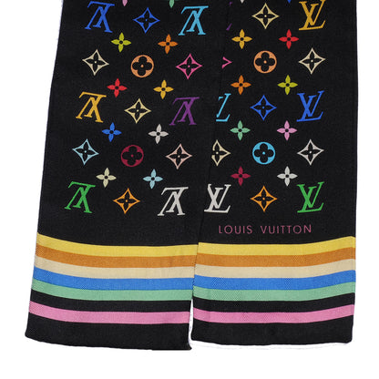 Louis Vuitton Silk Monogram Multicolor Bandeau Black 2 of 4