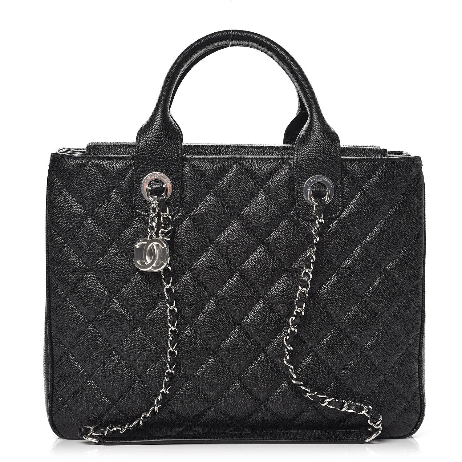 Chanel Caviar Quilted Urban Companion Top Handle Shopping Tote Black 1 of 7