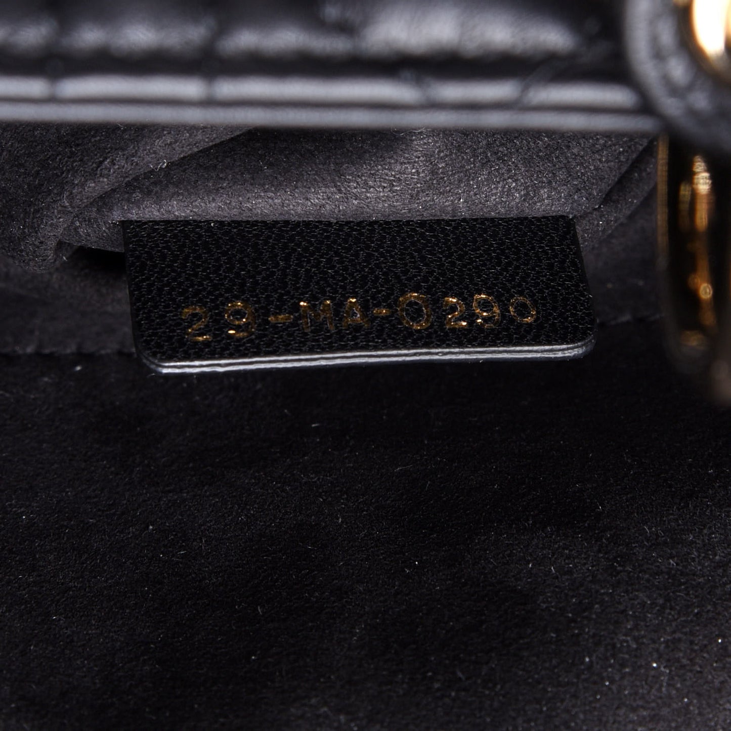 Lambskin Cannage Medium Lady Dior Black