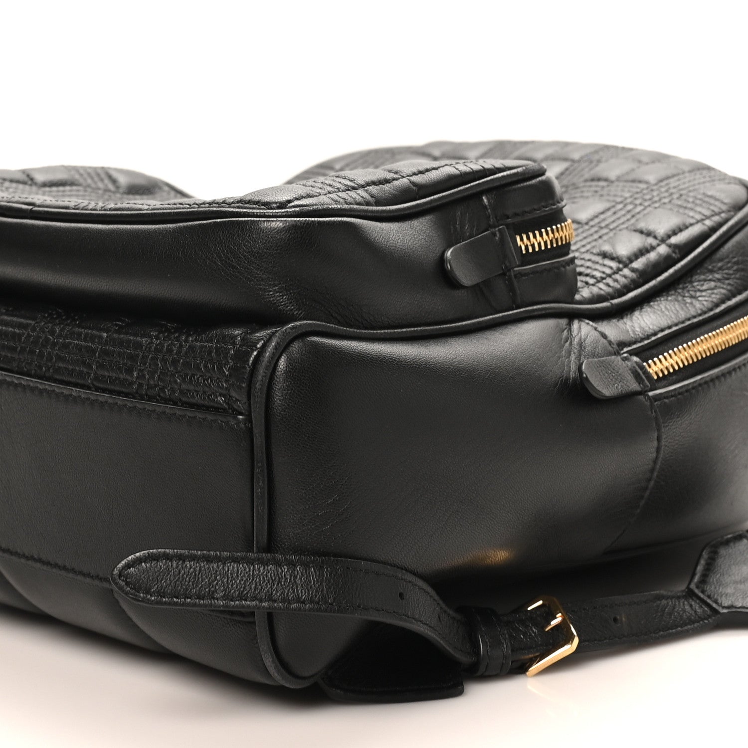 Burberry Lambskin Quilted TB Backpack Black 9 of 9