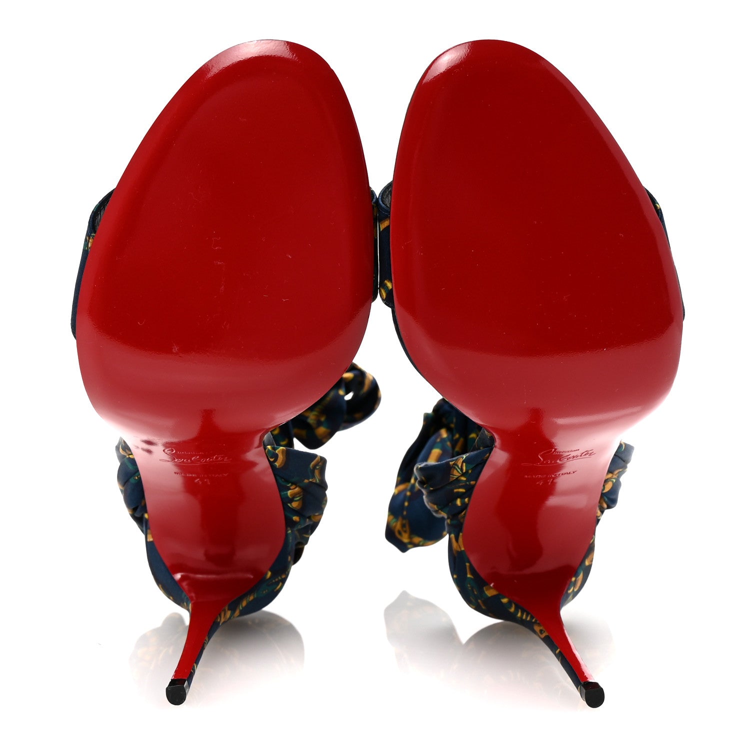 Christian Louboutin Crepe Satin Naja Chain 100 Sandal 41 Obscure 6 of 9