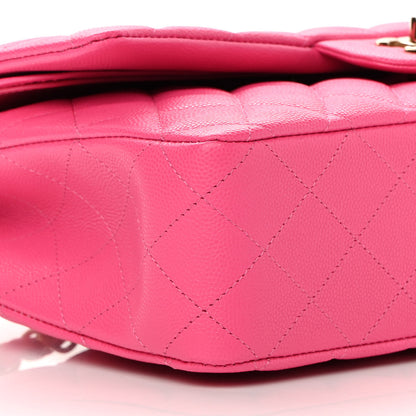 Chanel Caviar Quilted Medium Double Flap Rose 9 of 11