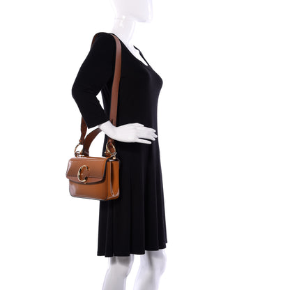 Chloe Spazzolato Sfumato Calfskin Small C Double Carry Autumnal Brown 3 of 18