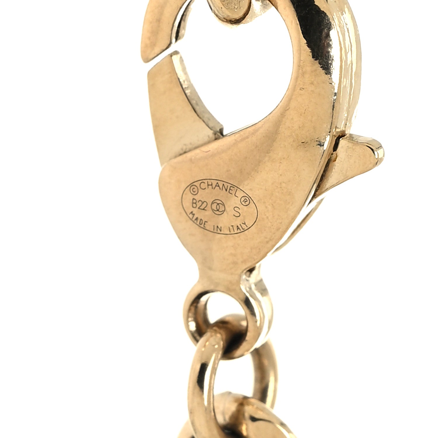 Chanel Crystal CC Chain Links Choker Necklace Gold 5 of 6