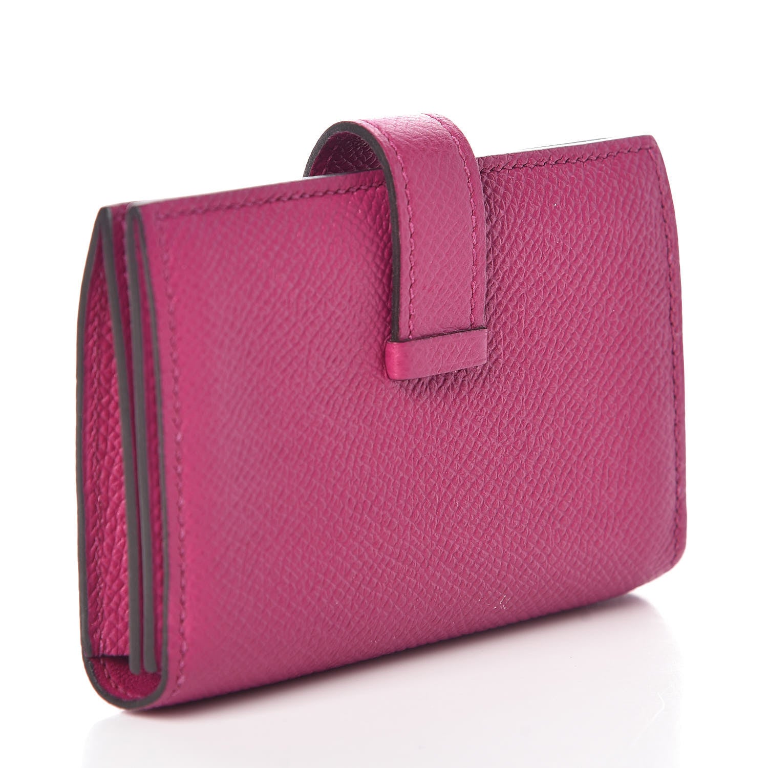 Hermes Epsom Bearn Card Holder Wallet Rose Pourpre 3 of 9