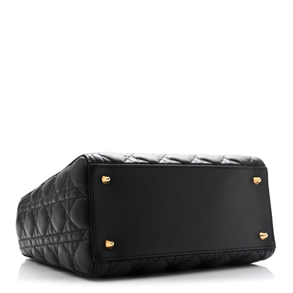 Christian Dior Lambskin Cannage Medium Lady Dior Black 7 of 25