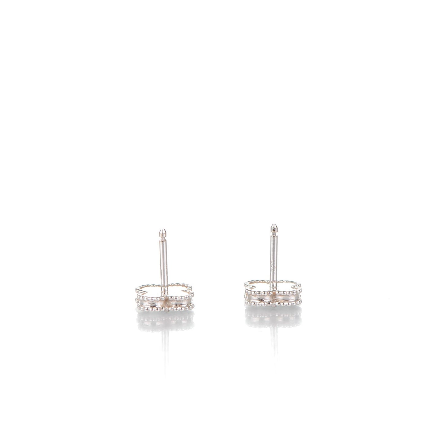 18K White Gold Mother of Pearl Sweet Alhambra Earrings