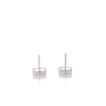Van Cleef & Arpels 18K White Gold Mother of Pearl Sweet Alhambra Earrings 3 of 7