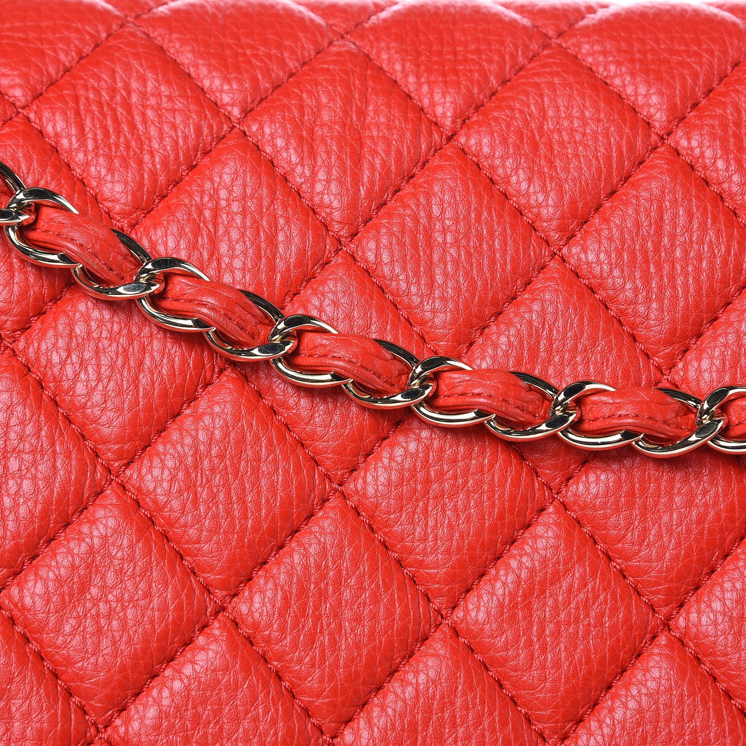 Chanel Calfskin Quilted XXL Travel Flap Bag Red 10 of 12