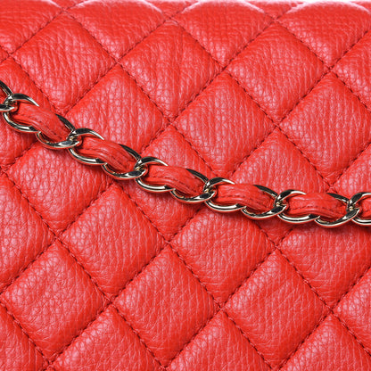 Chanel Calfskin Quilted XXL Travel Flap Bag Red 10 of 12