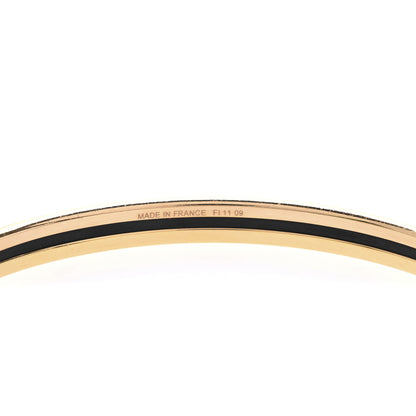 Hermes Enamel Printed Couvertures Et Tenues De Jour Narrow Bracelet 70 Bleu Pink Multicolor 4 of 6