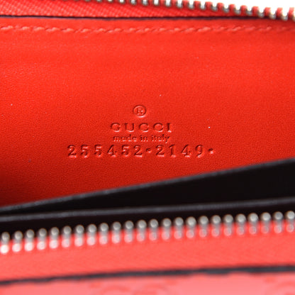 Gucci Guccissima Zip Around Card Case Sun Orange 5 of 7
