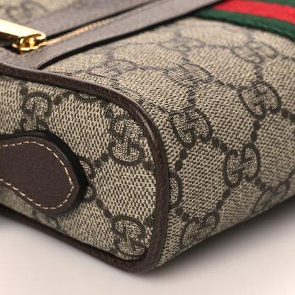Gucci GG Supreme Monogram Web Mini Ophidia Shoulder Bag Brown 9 of 11