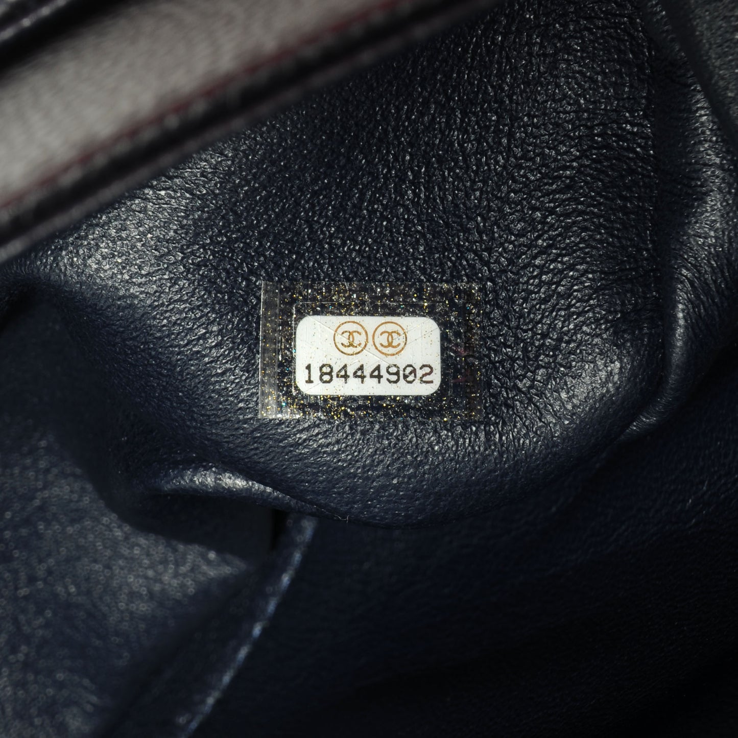 Caviar Jumbo Double Flap Navy Blue