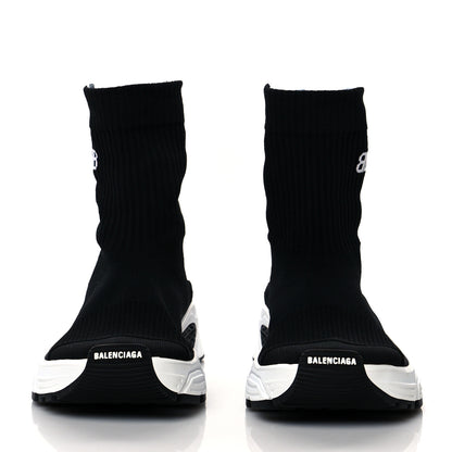 Balenciaga Technical Ribbed 3D Recycled Knit Bi-Color Womens Speed 3.0 Sneakers 38 Black White 2 of 7