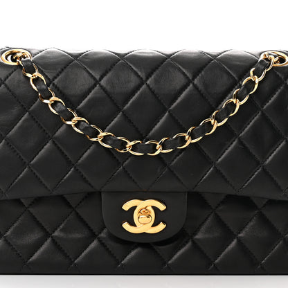 Chanel Lambskin Quilted Medium Double Flap Black 8 of 18
