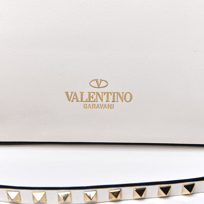 Valentino Garavani Vitello Rockstud Dome Satchel White 12 of 15