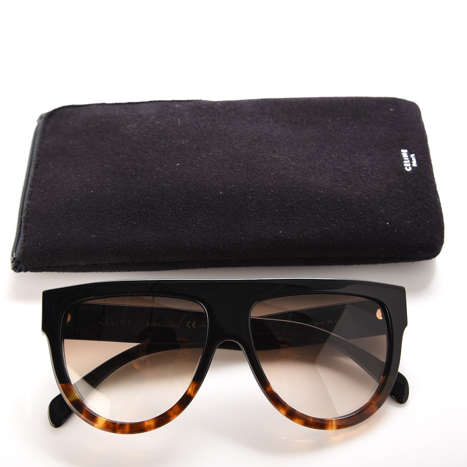 Celine Shadow Sunglasses CL 41026/S Black Havana 7 of 7