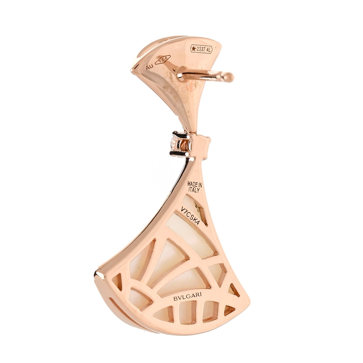 18K Rose Gold Diamond Mother of Pearl Divas' Dream Earrings