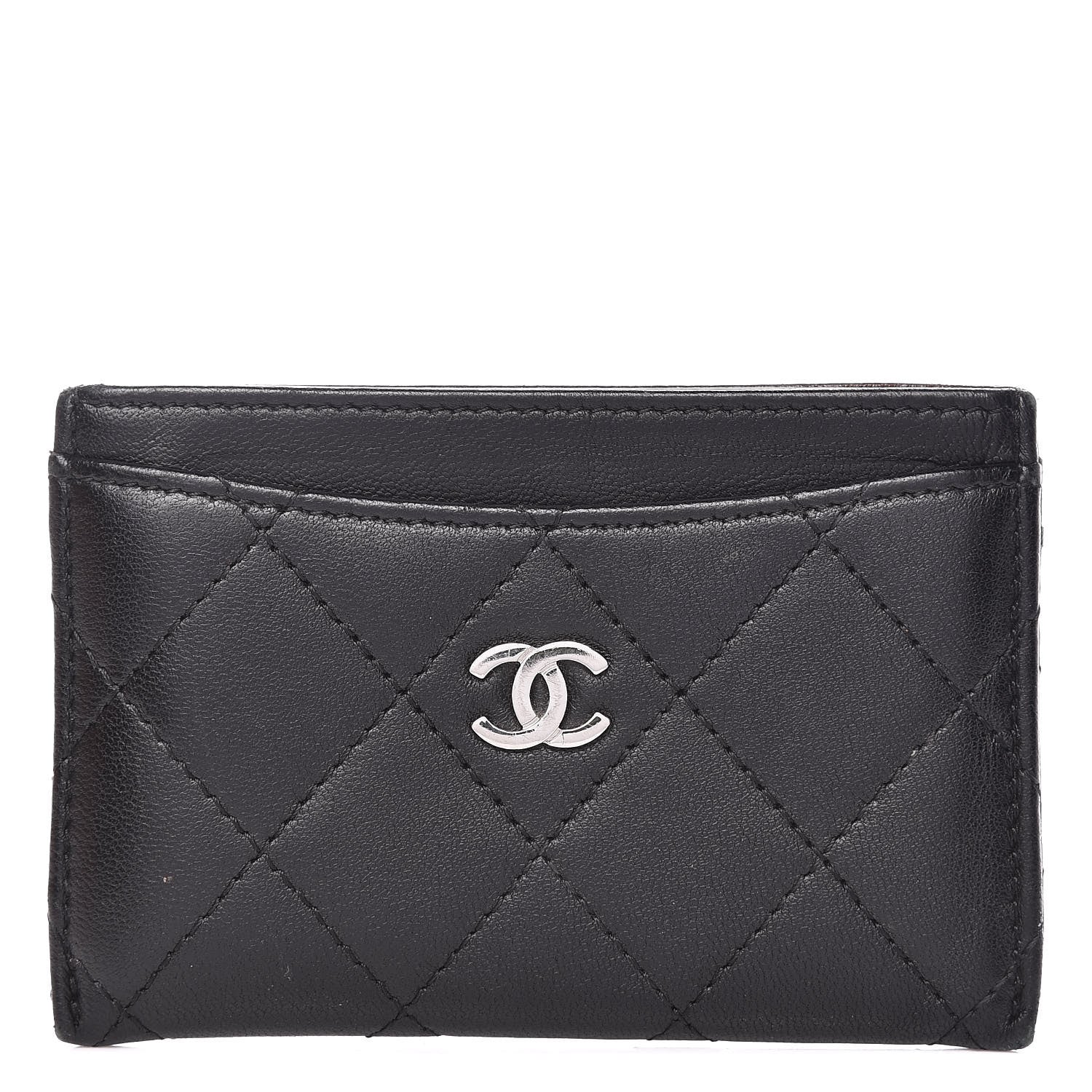 Chanel Lambskin Quilted Card Holder Black 1 of 9