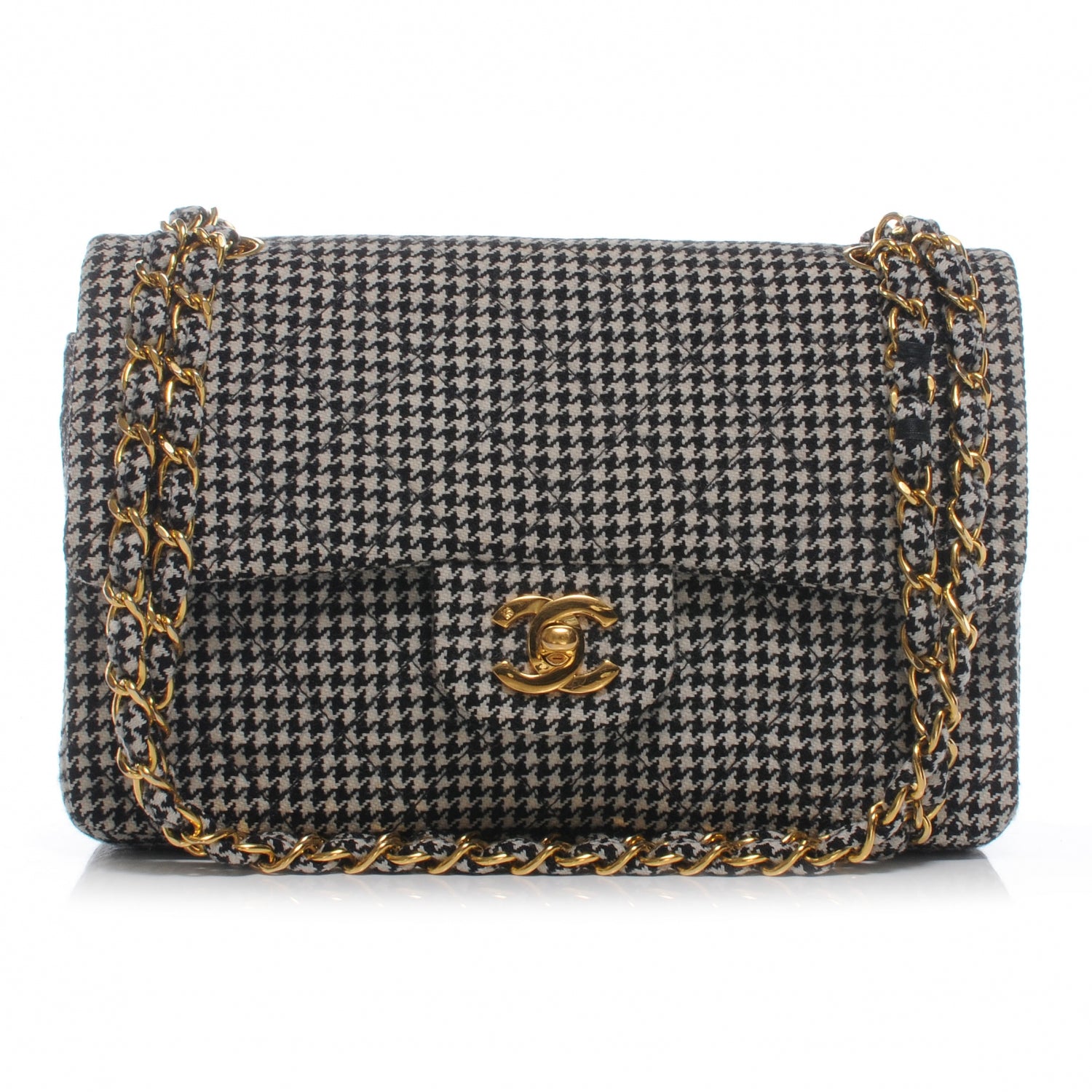 Chanel Houndstooth Small Double Flap 1 of 8