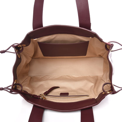 Chloe Smooth Calfskin Embossed Tao Zipped Tote Burnt Brown 5 of 10