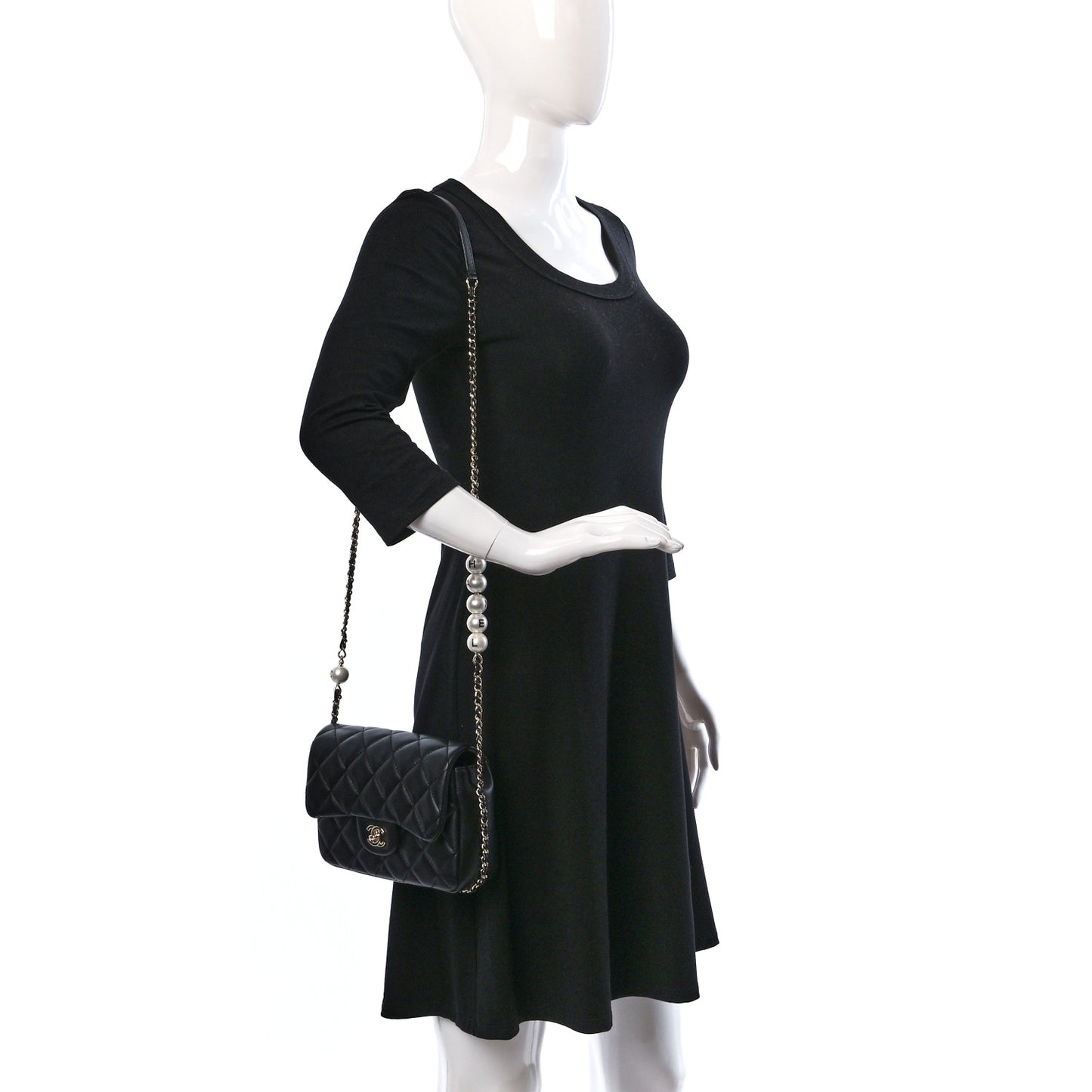 Lambskin Quilted Small My Precious Flap Black
