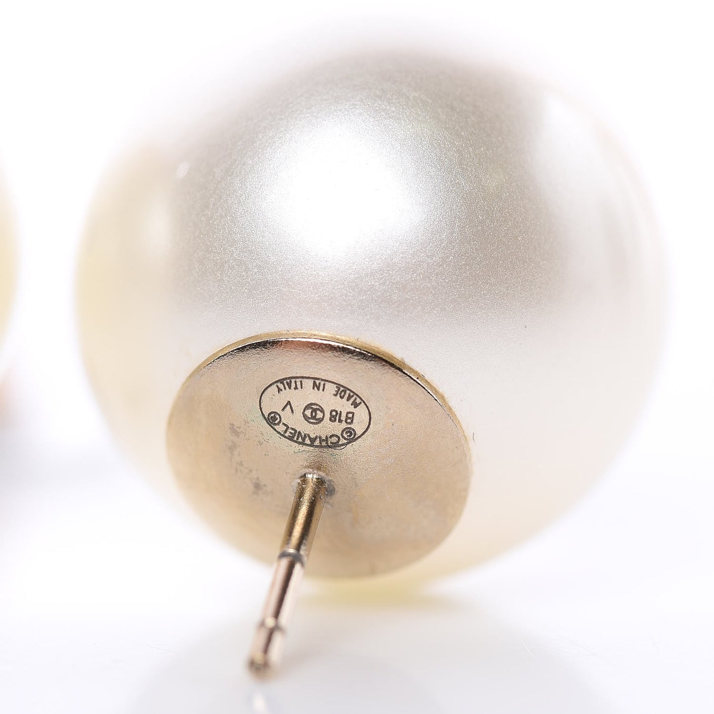 Pearl CC Large Earrings Gold