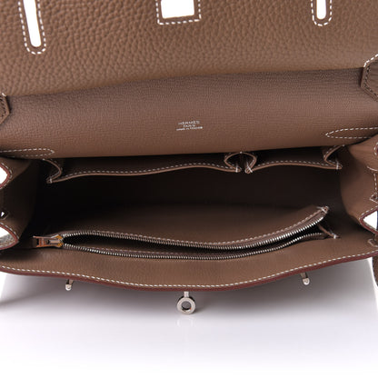 Hermes Taurillon Clemence Jypsiere 28 Etoupe 5 of 13