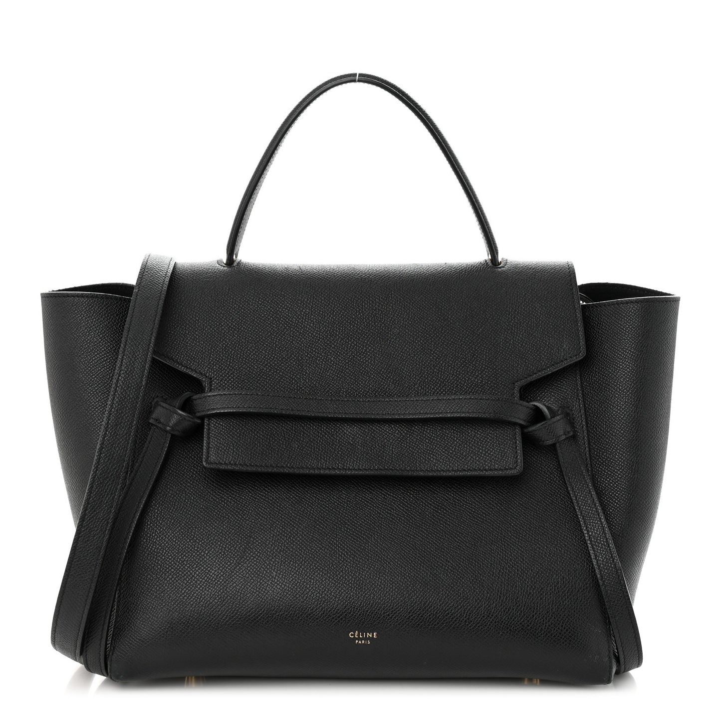 Grained Calfskin Mini Belt Bag Black
