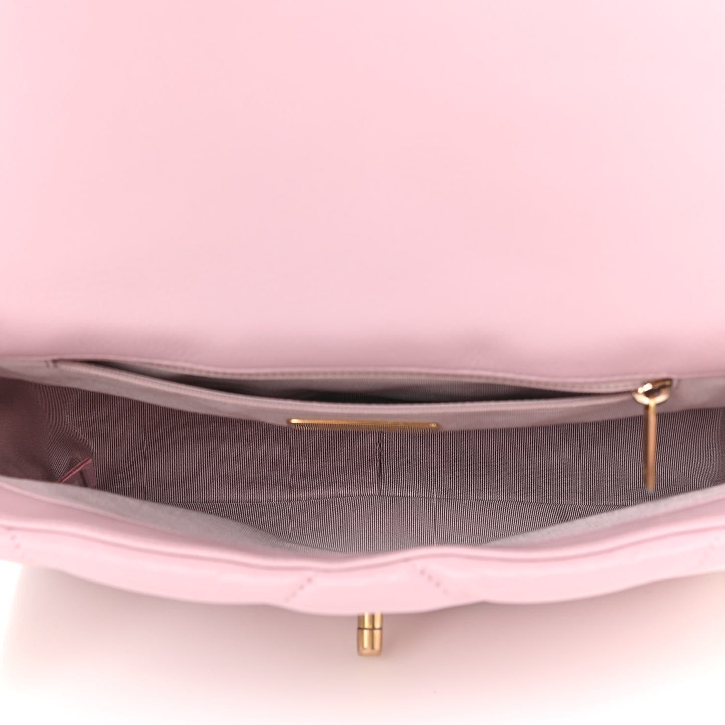 Goatskin Quilted Medium Chanel 19 Flap Light Pink