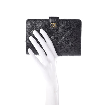 Chanel Caviar Quilted Zipped Pocket Wallet Black 2 of 15