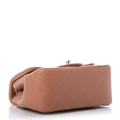 Chanel Lambskin Quilted Mini Square Flap Brown 4 of 10