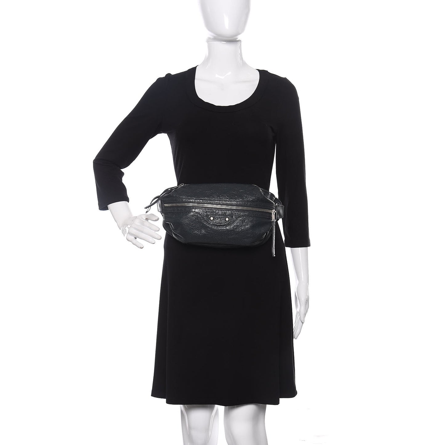 Lambskin Classic Hardware Neo Lift Hip Blag Black