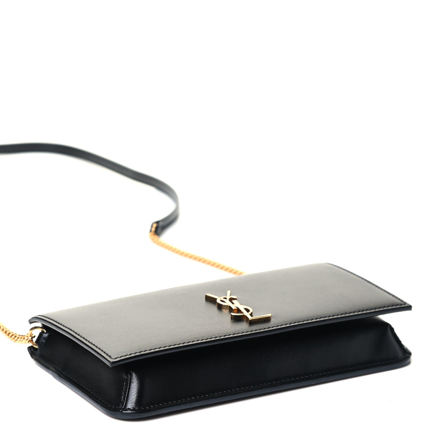 Saint Laurent Smooth Calfskin Monogram Phone Holder Crossbody Black 3 of 4