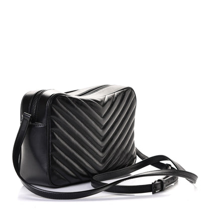 Saint Laurent Calfskin Matelasse Monogram Lou Camera Bag Black 2 of 6